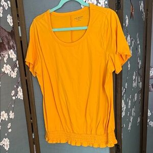 Lane Bryant Vibrant Orange Short Sleeve Top